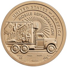 2026-P American Innovation Dollar. Minnesota. 1940’s-Era Truck. UNC BU picture
