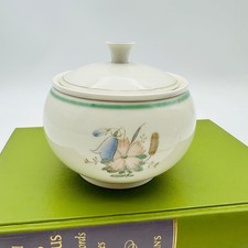 Royal Copenhagen Floral Bluebell Lidded Sugar Bowl Denmark 965Y picture