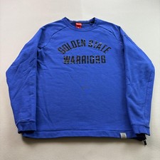 Nike Golden State Warriors Sweatshirt Mens Medium Blue NBA Basketball Crewneck picture