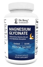 Dr. Berg's Magnesium Glycinate - Fully Chelated with Vitamin D & B6, 150 Veg Cap picture