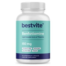 Benfotiamine 150mg (120 Vegetarian Capsules)-No Stearates-No Silicon Dioxide picture