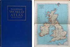 Antique 1928 RAND McNALLY World Atlas Vintage Color Maps Excellent Condition picture