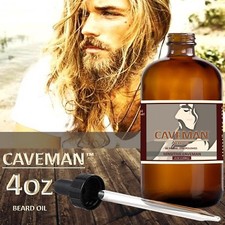 4oz Caveman™ Beard Oil for Men - Grooms Beard Mustache Boosts Hair Growth picture