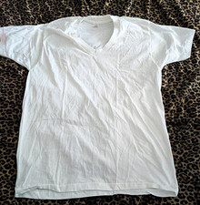 Mens Vintage 70's Fruit Of The Loom V neck Tee Size Mens Xl No Stains Or Wear picture