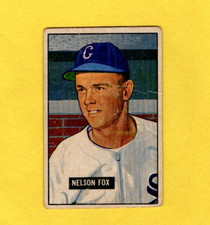 1951 Bowman Nelson Nellie Fox Rookie #60 Chicago White Sox GOOD  picture