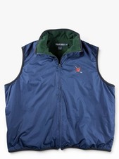 Vintage Polo Golf Ralph Lauren Mens XL Navy Fleece Lined Windbreaker Vest Crest picture