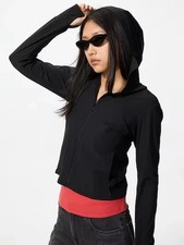Uniqlo Ultra Stretch AIRism UV Protection Full-Zip Hoodie Japan 2026  Black Med picture