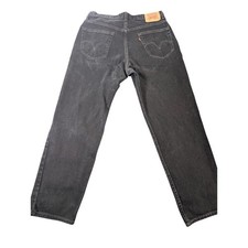 Levi's 550 Relaxed Fit Jeans Size 34x30 Black Vintage USA Made Denim picture