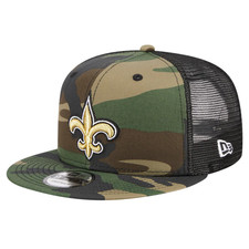 BNWT New Orleans Saints Mens New Era Camo Main Trucker 9Fifty Snapback Cap 950 picture