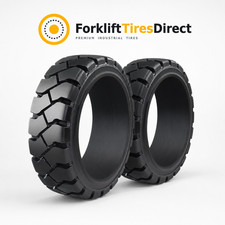 (Pack of 2) Forklift 21x7 15 Black Traction Indoor Press On Band Tire picture