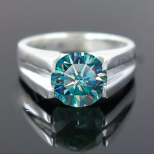 6.40 Ct Off White Diamond Ring in 925 Silver Elegant 4th of July Gift picture
