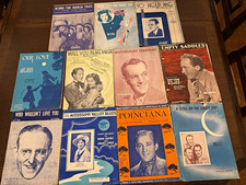 Vintage 1930s–1940s Sheet Music Lot – Big Band, Blues, Movie Songs & Artist Cove picture