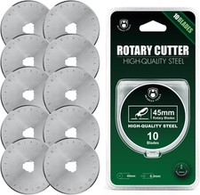 HEADLEY TOOLS 45mm Rotary Cutter Blades 10 Pack Fits Olfa Fiskars Quilting Sewin picture