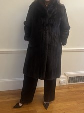 Elegant vintage Jay-Lennad fur coat. Dark brown. picture