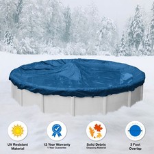 24' Round Above Ground Winter Swimming Pool Solid Cover 12 Yr Wrnty  BEST DEAL  picture