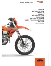 KTM Service Workshop Shop Repair Manual Book 2025 500 EXC‑F CHAMPION EDITION US picture