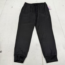 Joyspun Lounge Pants Womens S Black Jersey Drawstring Cuffed Sleepwear Lounge picture