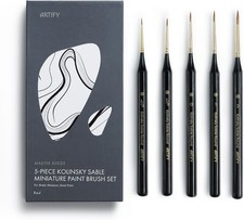 Artify 5Pcs Detail Paint Brushes, 100% Kolinsky Sable Micro Paint Brushes picture
