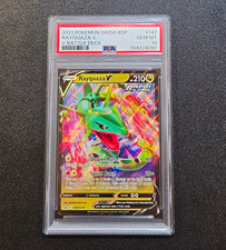 2021 Pokemon SWSH Black Star Promo Rayquaza V Battle Deck #147 PSA 10 Gem Mint picture