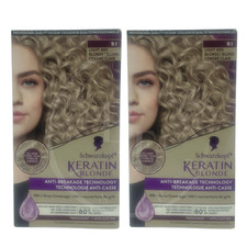 Schwarzkopf Keratin Color 9.1 Light Ash Blonde Permanent Hair Dye 2Pk NO TARIFFS picture