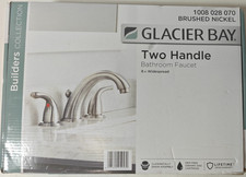 Glacier Bay Builders 8 in. Widespread Double-Handle High-Arc Bathroom Faucet in picture