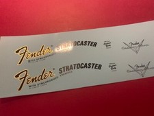 Fender '68 Stratocaster Guitar Waterslide Headstock Decal Metallic Inks picture