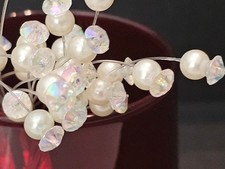 Bridal Pearl Bead Spray for Wedding Craft Decoration Bouquet Embellish picture