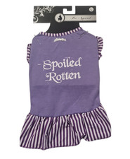 Spoiled Rotten Dog T-Shirt Dress Skirt Halloween Costume 19-28lb Size Large PURP picture