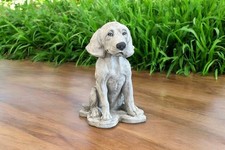 Beagle Dog Concrete Garden Statue Outdoor Pet Lover Decor Sitting Dog Sculpture picture
