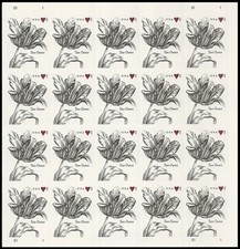 USPS 2015 5 SHEETS 100 TOTAL TWO OUNCE STAMPS VINTAGE WEDDING TULIP picture