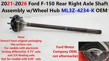 2021-2026 Ford F150 Rear Right Axle Shaft Assembly w/Wheel Hub 9.75