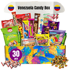 LATIN SABOR Venezuela Food Sweet Snacks Gift Crate Box Assorted Cookies Mixers picture