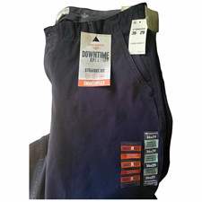 Dockers Smart 360 Flex Downtime Khaki Straight Fit Twill Pants Black 36 picture