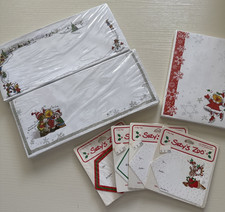 Vintage Suzy's Zoo Christmas Note Pad Envelopes Gift Tag Paper Lot 7 packs NOS picture
