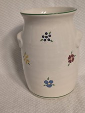 Vintage Pfaltzgraff Spectrum Garden Party Utensil Crock Ceramic Flower Canister picture