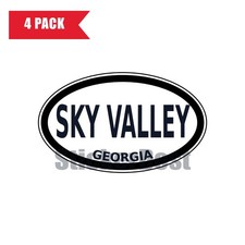 Georgia Sky Valley Oval Sticker 4 Pack 3x2 Inch picture