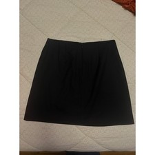 Sunday Best Aritzia Black Mini Skirt with Front Slit and Butterfly Logo Size 2 picture