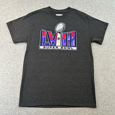 NFL Super Bowl LVIII Gray Graphic Short Sleeve T-Shirt, Size M picture