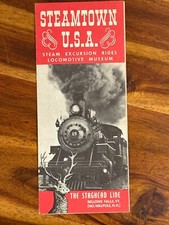 Steamtown USA Travel Brochure The Staghead Line Bellows Falls VT 1963 Locomotive picture