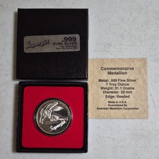 American Medallion Corporation Supergirl 1987 1 oz .999 Silver Medal picture