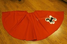 Custom Red Poole 50's Skirt cotton blend waist 28