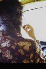 c1970's Kodachrome 35mm Slide, Person Passenger Traveling Automobile Window picture