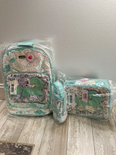Justice Girls Unicorn Sequin Backpack Lunch Bag Water Bottle 3 Pc Set NWT picture