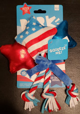 BARK by Barkbox Yankee Doodle Star Squeaker Dog Toy XS/S 0-20lbs - NEW picture