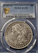 1886-O $1 Morgan Silver Dollar PCGS AU 50. Better Date  picture