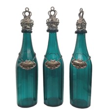 19th Century Serving Bottles Emerald Green picture