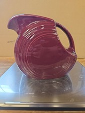 Fiesta Ware Claret Large Disc Pitcher Fiesta Retired Burgundy Water Pitcher picture