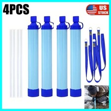 4pc Portable Camping Hiking Emergency Life Survival Purifier Water Filter Straw picture