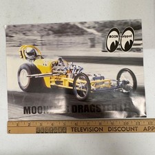 Mooneyes Dragster II Glory Rod 1971 Nissan Gloria Double Sided Poster 12x9 picture