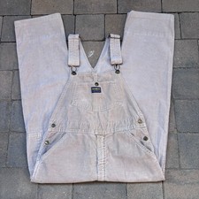 VTG Oshkosh BGosh Mens Overalls Khaki Corduory Bibs Sanforized Union Vestbak 70s picture